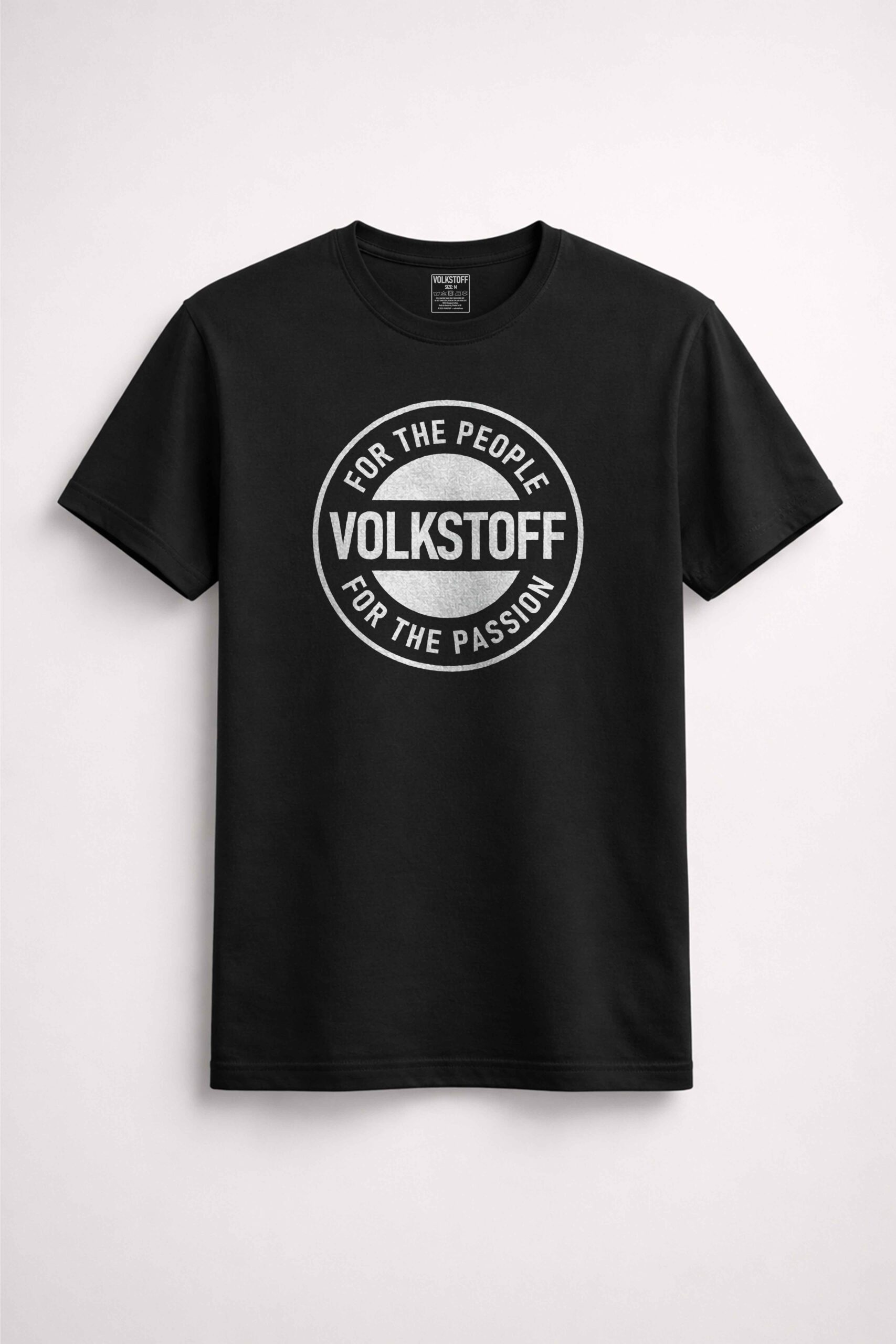 Volkstoff For The People For The Passion Crest T-Shirt 3 Volkstoff For The People For The Passion Crest T-Shirt black front view large crest print
