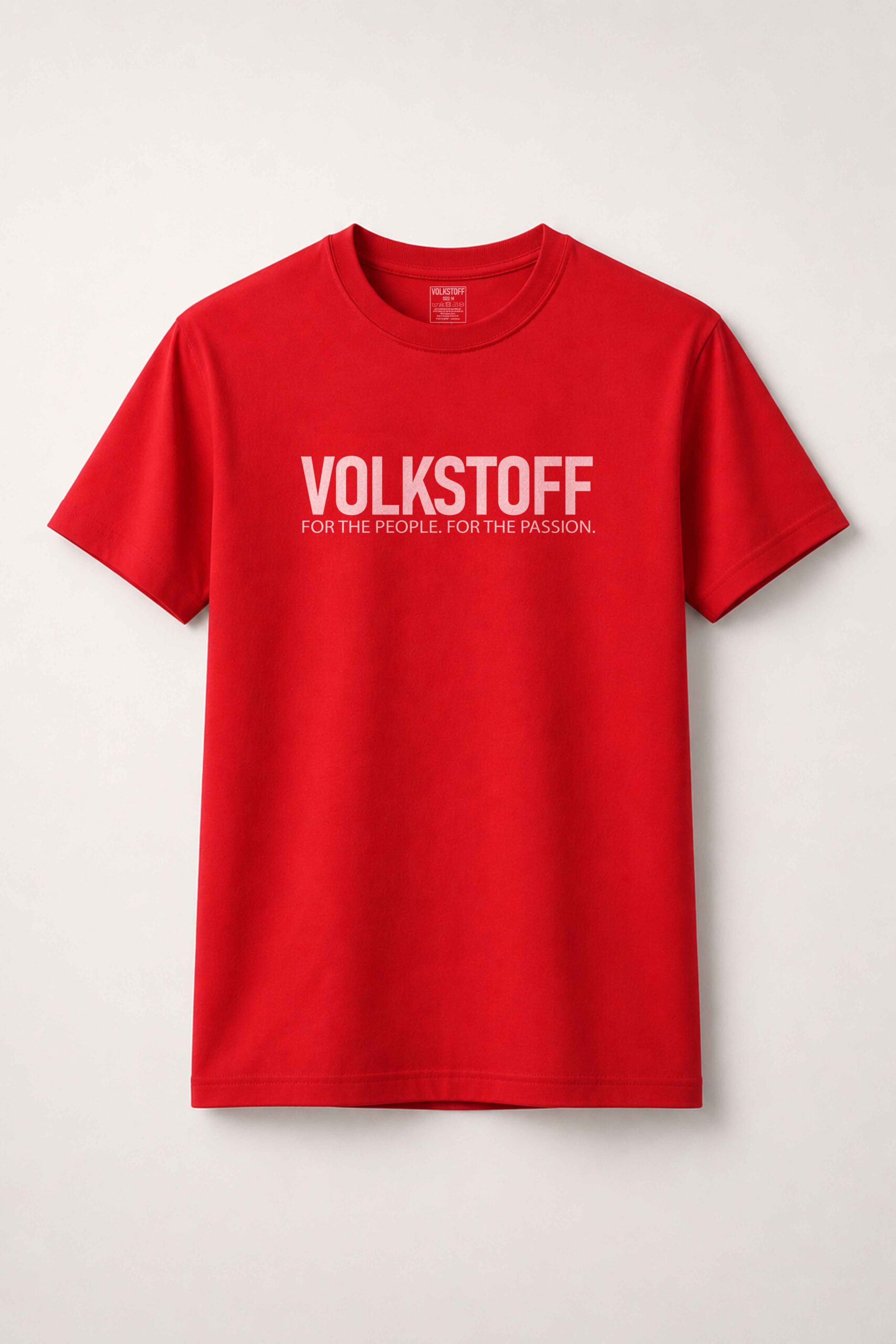 Volkstoff Core Logo T-Shirt 11 Red Volkstoff t-shirt with logo and For The People For The Passion slogan