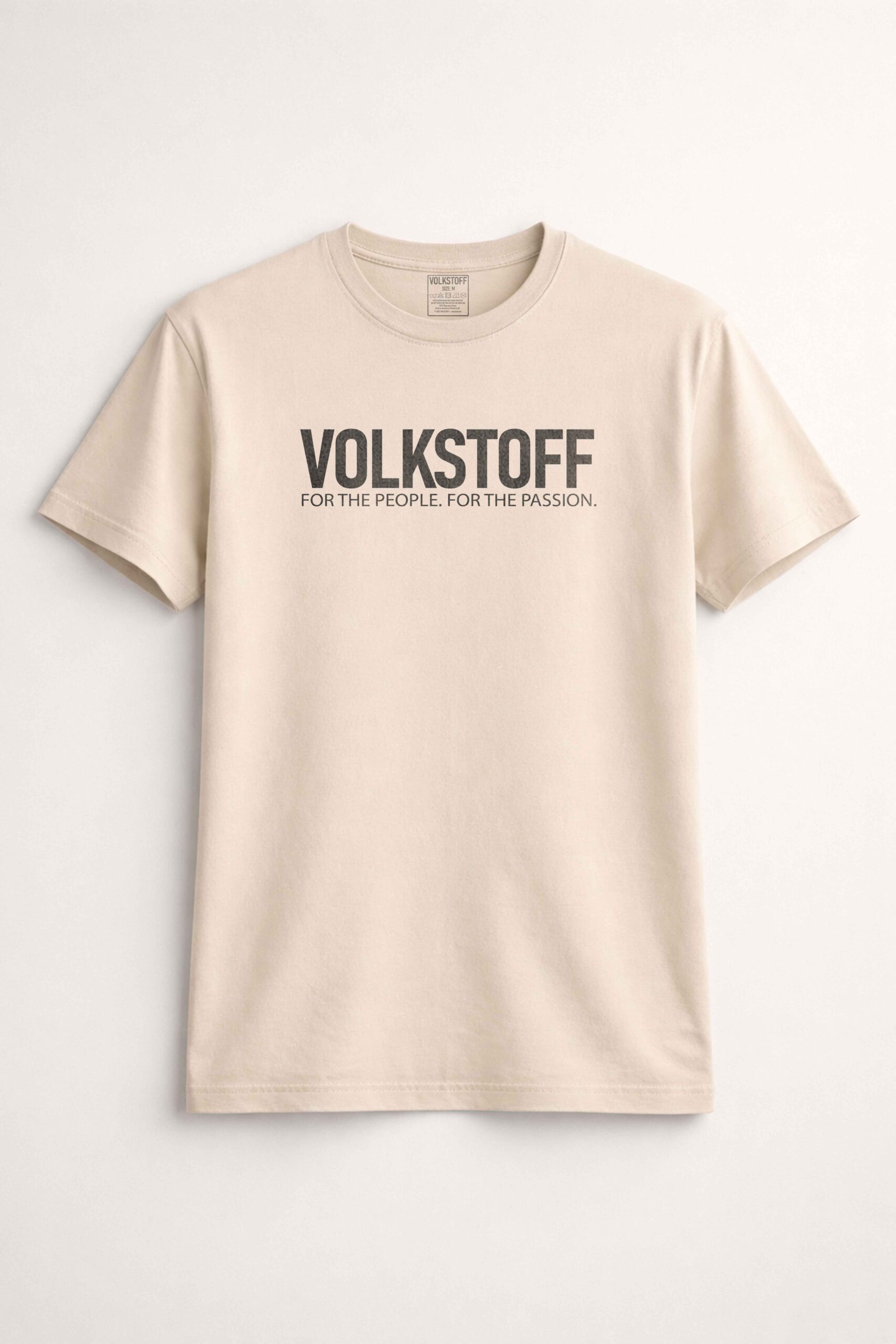Volkstoff Core Logo T-Shirt 5 Sand beige Volkstoff t-shirt with logo and For The People For The Passion slogan