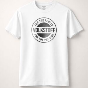 Volkstoff For The People For The Passion Crest T-Shirt white front view large crest print