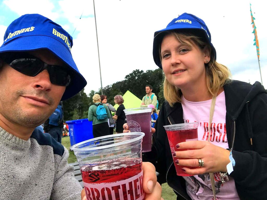 Tracy and Steve enjoying Busfest VW festival with friends and VDub Radio