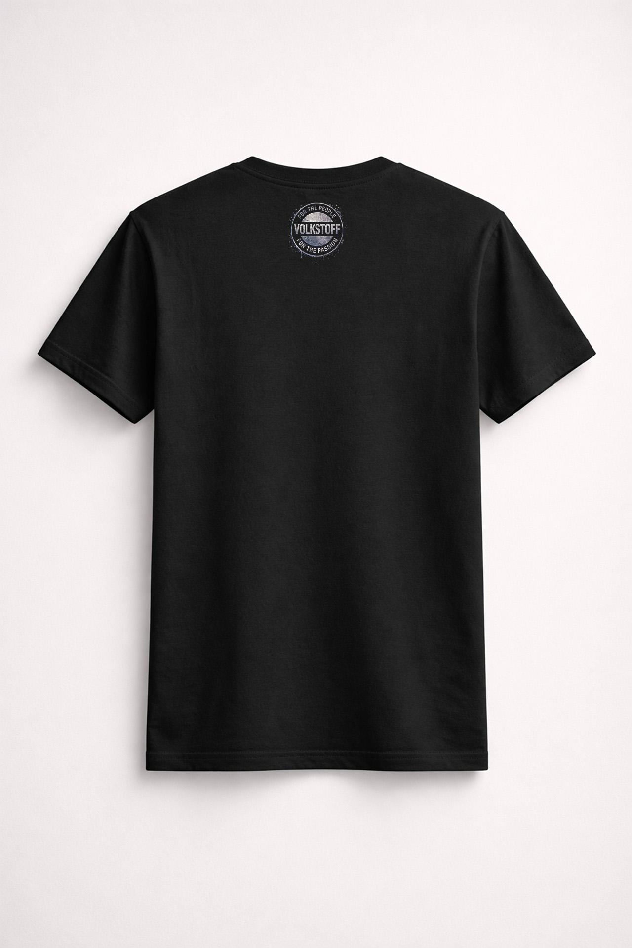 Volkstoff BNZ Brotherhood Front Print T Shirt 2 Volkstoff BNZ Brotherhood Front Print T Shirt black rear view metallic Volkswagen inspired logo print