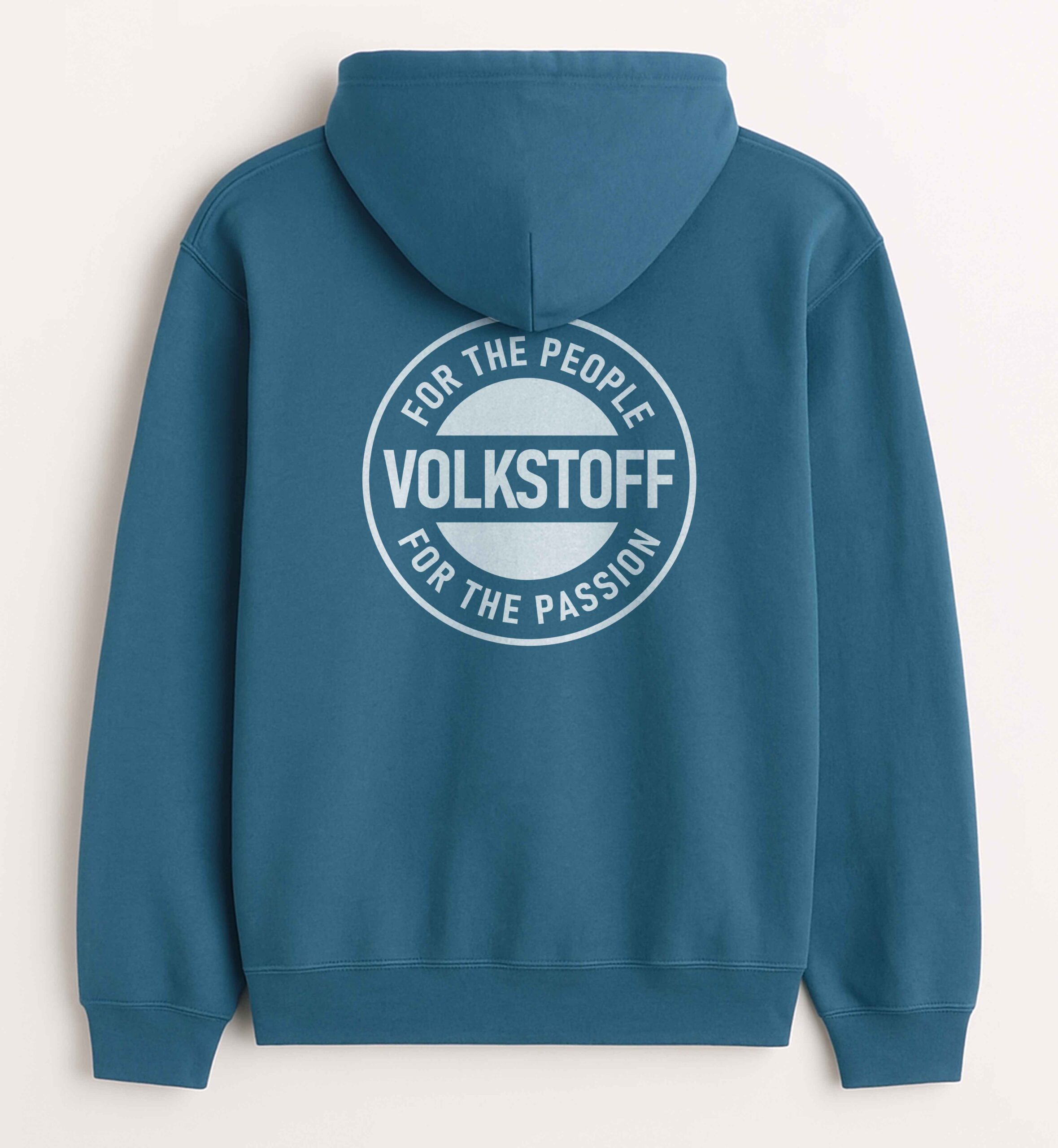 Volkstoff For The People For The Passion Hoodie 3 Volkstoff For The People For The Passion Pullover Hoodie indigo rear view large full back crest logo