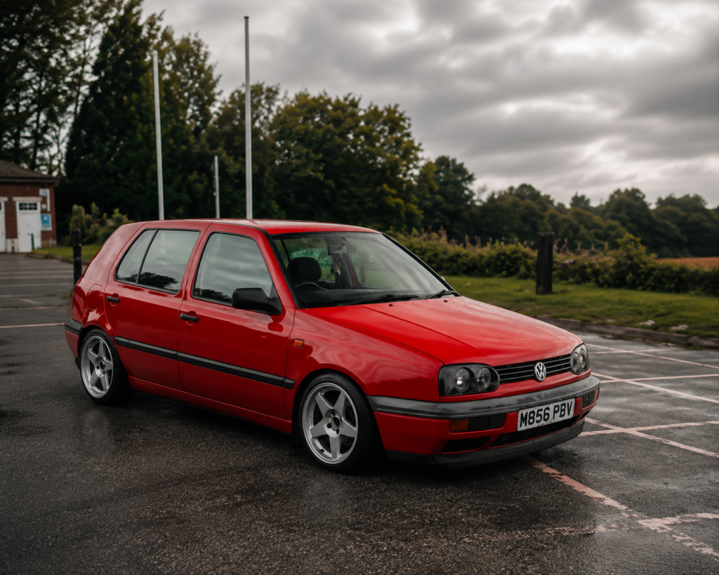 Ben’s modified red Volkswagen Golf Mk3 GertrudeBen’s modified red Volkswagen Golf Mk3 Gertrude