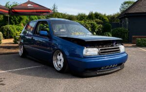 Luke's modified Mk3 Golf build with Vento front end and air suspension