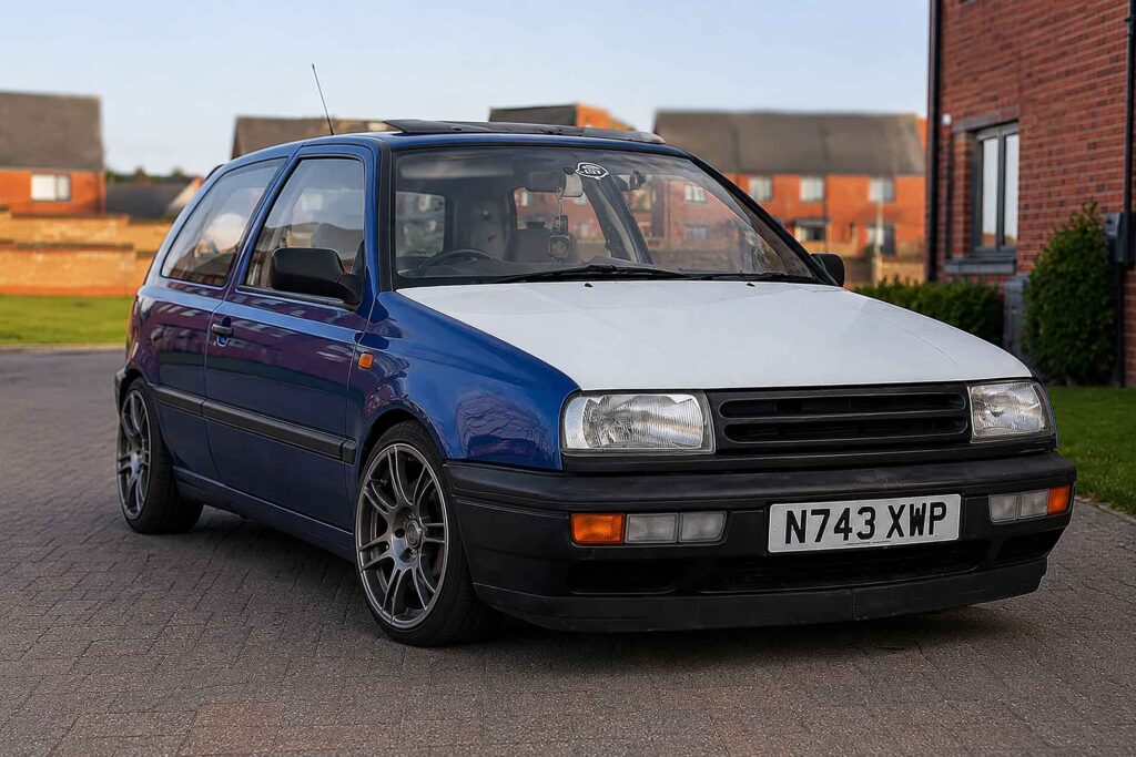 Built, Not Bought: The Story Behind Luke's Modified Mk3 Golf 4 Luke's modified Mk3 Golf during an early stage of the driveway build