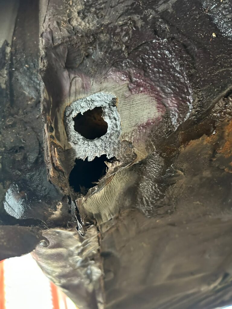 Just Another Ten Miles 2 Rust damage discovered in the sill of Dave Keenan's Mk3 Golf GTI