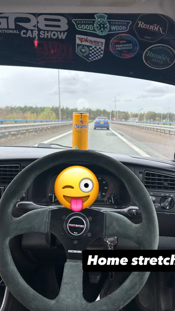 Just Another Ten Miles 14 Road view from inside Dave Keenan's Mk3 Golf GTI