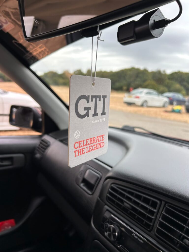 Just Another Ten Miles 10 GTI show display inside Dave Keenan's modified Mk3 Golf