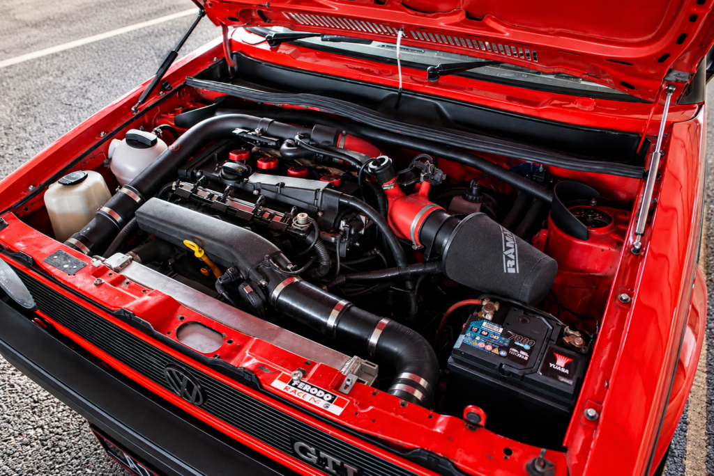 Richy Horton’s Turbo Volkswagen Golf Mk1: Competition History Meets 20V Power 3 Audi TT sourced 1.8-litre 20-valve turbo engine fitted to Richy Horton’s Volkswagen Golf Mk1